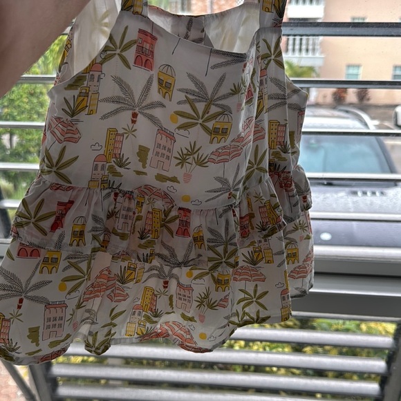 Janie and Jack Tropical Print Summer Sleeveless Cotton Top Size 6 (Girl) - Picture 7 of 9